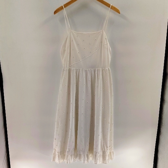 House Of Harlow X Revolve White Eyelet Dress Medium Adjustable Strap Open Back - Picture 2 of 13